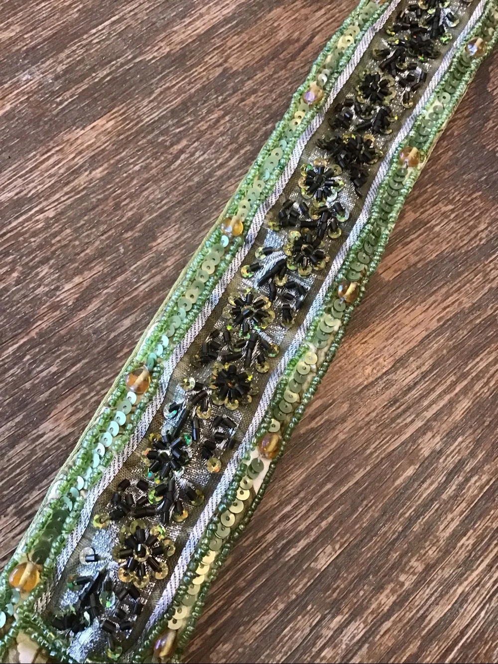 Vintage Hand-Beaded Bohemian statement belt from Ibisco Y2K